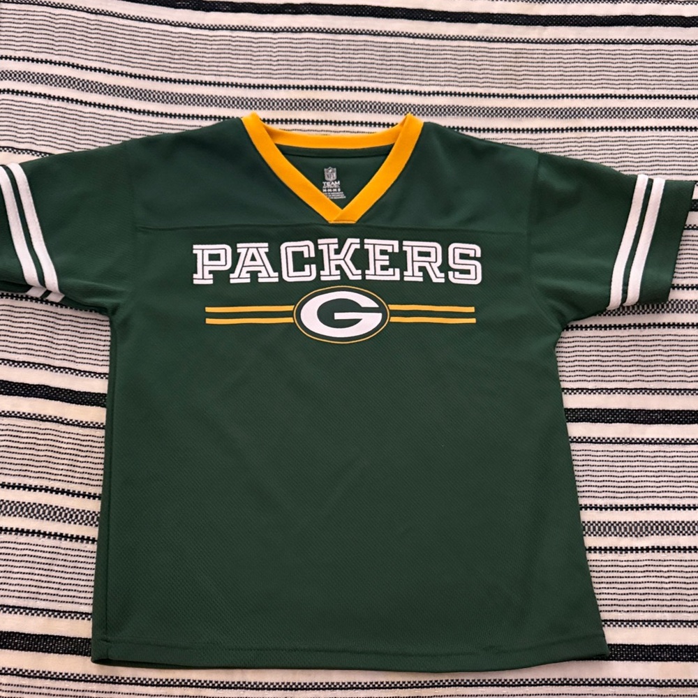 NFL Packers Kids Green and Yellow Jersey